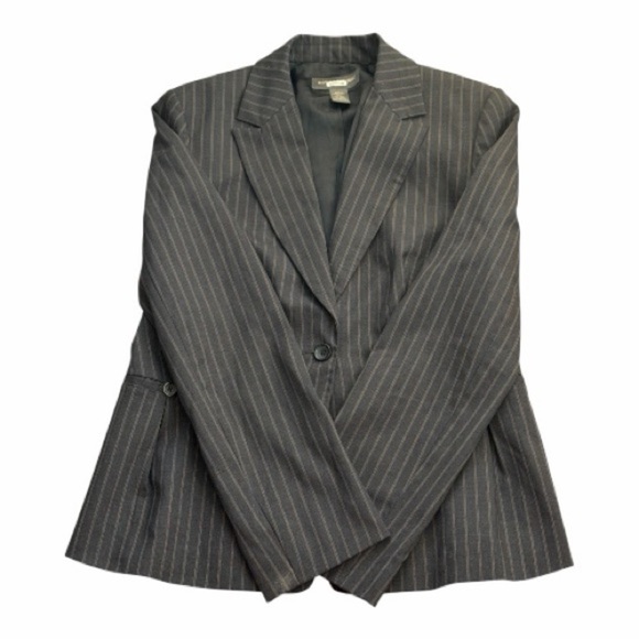 Banana Republic Jackets & Blazers - Banana Republic Pinstripe Blazer – Gray Fitted Career Jacket